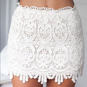 White Crochet Skirt